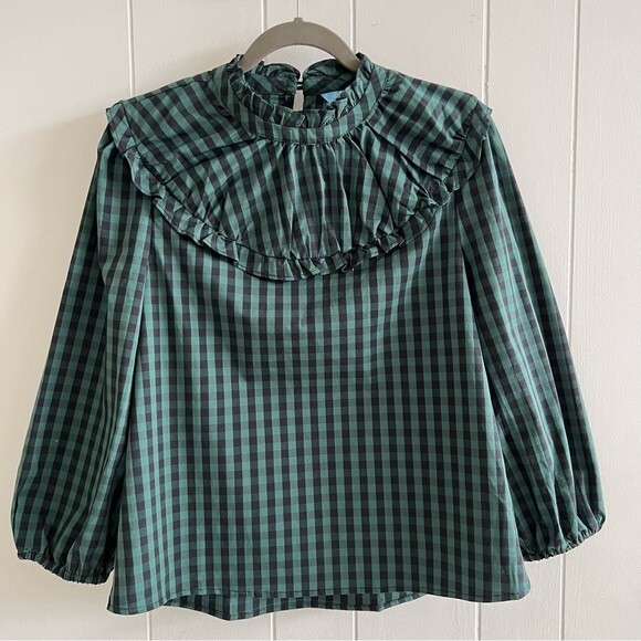 Women's DRAPER JAMES RSVP Ruffle Neck Top - Picture 2 of 14